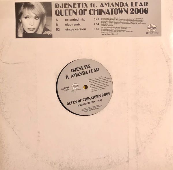 Datei:Djenetix Amanda Lear Queen of Chinatown Vinyl.jpg